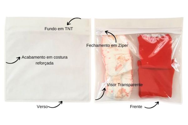 Kit 6 Saquinhos Organizador Para Mala Saída Maternidade
