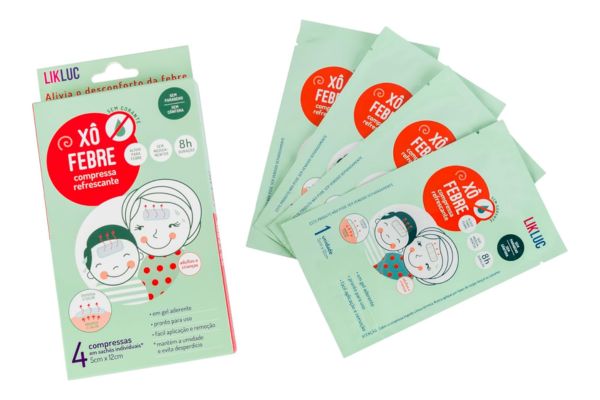 Likluc Xô Febre Compressas Refrescantes Para Alivio da Febre