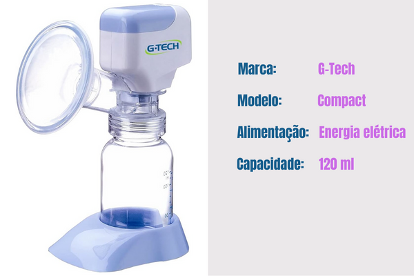 Bomba Tira-Leite Materno Elétrica Compact G-Tech
